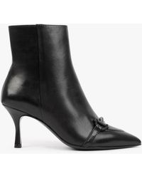 Daniel - Nuckle Black Leather Horsebit Ankle Boots - Lyst