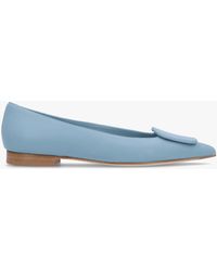Daniel - Nala Blue Leather Pointed Toe Flat Pumps - Lyst
