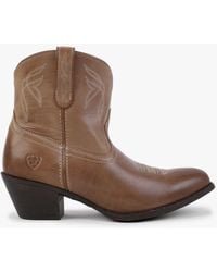 Ariat Darlin Burnt Sugar Leather Western Boots - Brown