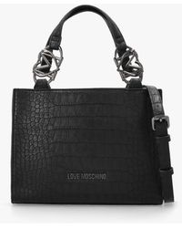 Love Moschino - Moc Croc Shopper Bag - Lyst