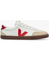 Veja - Volley O.T Leather Pekin Bark Trainers - Lyst