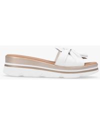 Daniel - Rebow White Leather Knot Top Mules - Lyst
