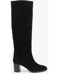 Daniel - Lowlorna Black Suede Block Heel Knee Boots - Lyst