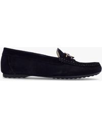 Barbour - Anika Navy Suede Driving Shoes - Lyst