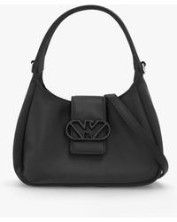 Emporio Armani - Raso Black Satin Hobo Shoulder Bag - Lyst