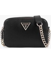 Guess - Noelle Black Saffiano Cross-body Camera Bag - Lyst