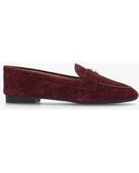 COACH - Sculpted C Merlot Suede Loafers - Lyst