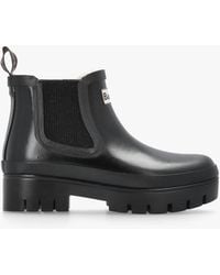 Barbour - Halton Gloss Faux-Fur Lined Ankle Wellingtons - Lyst