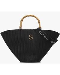 Sorena - One-Of-A-Kind Ithacas Woven Straw Basket Tote Bag - Lyst