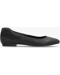 Martel - Angels Wings Black Leather Ballet Pumps - Lyst