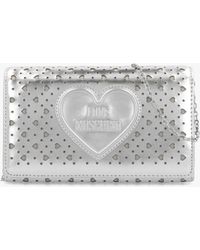Love Moschino - Heart Basket Argento Cross-Body Bag - Lyst