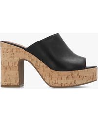 Daniel - Silken Cork Platform Heeled Mules - Lyst