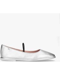 COACH - Emilia Metallic Leather Mary Jane Flat - Lyst