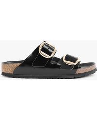 Birkenstock - Arizona Big Buckle Patent Leather Two Bar Mules , Patent - Lyst