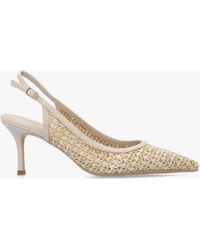 Daniel - Rachel Woven Sling Back Heeled Court Shoes - Lyst