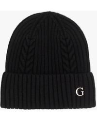 Guess - Knitted G Logo Beanie Hat - Lyst