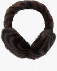 Daniel - Furry & Swirl Faux Fur Earmuffs - Lyst