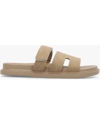 Daniel - Yemmy Taupe H Bar Flat Mules - Lyst