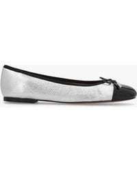 Daniel - Iball Silver Leather Patent Toe Cap Ballet Pumps - Lyst