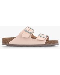 Birkenstock - Arizona Vegan Light Rose Birko-Flor Two Bar Mules - Lyst