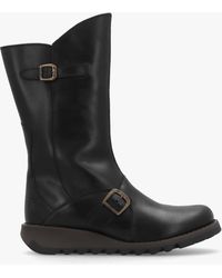 Fly London - Mes Ii Low Wedge Calf Boots - Lyst