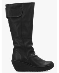 Fly London - Yulo Wedge Knee Boots - Lyst