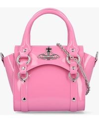 Vivienne Westwood - Betty Mini Pink Shiny Patent Leather Tote Bag - Lyst