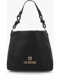 Love Moschino - Cord Trick Large Nero Shoulder Bag - Lyst