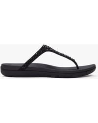 Fitflop - Solay Mixed Crystal Tote Post Sandals - Lyst