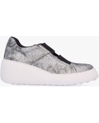 Fly London - Dito Ii Leather Wedge Trainers - Lyst