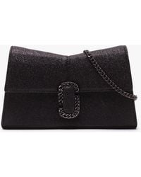 Marc Jacobs - The Galactic Glitter St. Marc Black Leather Chain Wallet - Lyst