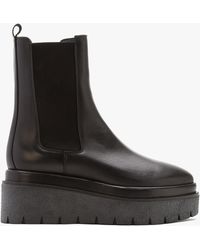 Alpe - Alpine Black Leather Tall Chelsea Boots - Lyst