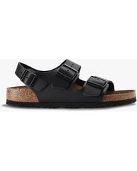 Birkenstock - Milano Black Birko-flor Sandals - Lyst