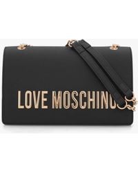 Love Moschino - Big Love Chain Nero Shoulder Bag - Lyst