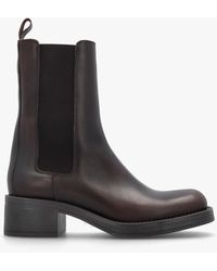 Daniel - Dark Curved Square Toe Block Heel Chelsea Boots - Lyst