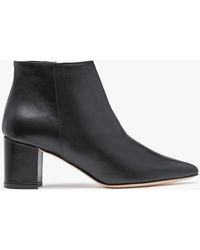 Daniel - Alia Black Leather Block Heel Ankle Boots - Lyst