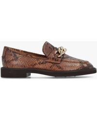 Daniel - Tan Leather Reptile Loafers - Lyst