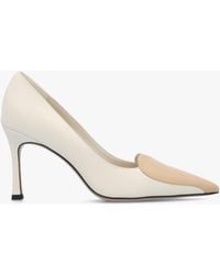 Daniel - Elove Cream Leather Nude Heart Toe Cap Court Shoes - Lyst