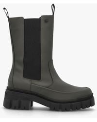 Barbour - Sidneigh Rubberized Leather Chelsea Boots - Lyst