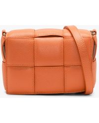 Daniel Footwear - Orange Leather Woven Cross-body Bag - Lyst