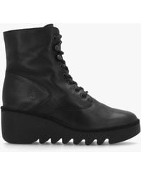 Fly London - Birr Lace Up Wedge Ankle Boot - Lyst