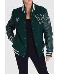 Oakwood - College Oversized Green Varsity Jacket - Lyst