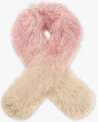 Charlotte Simone - Pink Ombre Shaggy Mongolian Lambswool Scarf - Lyst