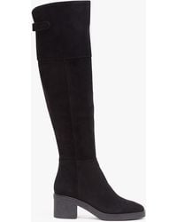 Daniel - Lette Black Suede Over The Knee Boots - Lyst