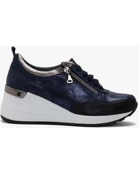 moda in pelle navy trainers