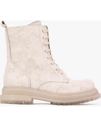 Daniel - Rammie White Leather Camo Ankle Boots - Lyst
