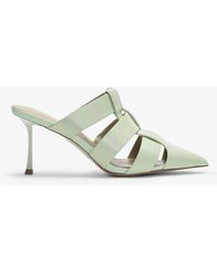 Daniel - Sylvie Green Leather Pointed Toe Heeled Mules - Lyst