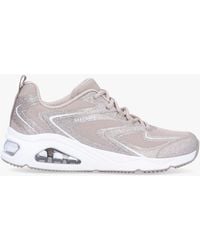 Skechers - Tres-Air Uno Glit-Airy Taupe Trainers - Lyst