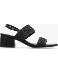 Daniel - Rebecca Woven Two Bar Mid-Block Heel Sandals - Lyst