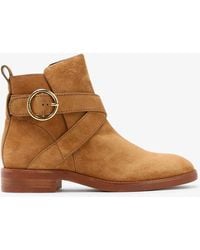 See By Chloé - Sbc Lyna Suede Ankle Boots 4 - Lyst